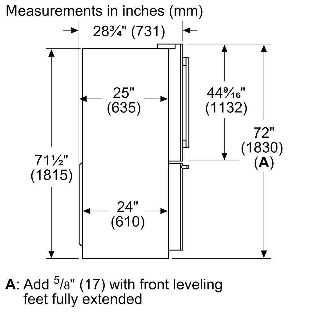 Bosch B36CT80SNB 800 Series French Door Bottom Mount Refrigerator 36'' Black Stainless Steel