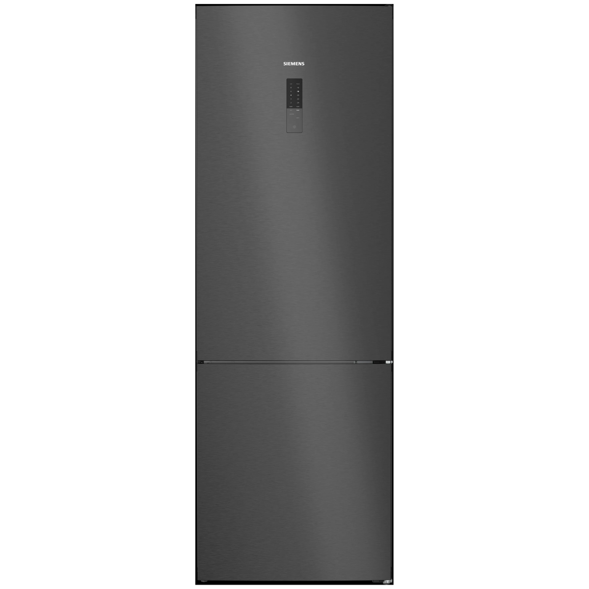 SIEMENS KG49NXXCF iQ300 Free-standing fridge-freezer with freezer at bottom 203 x 70 cm Brushed black steel antiFingerprint. Total noFrost