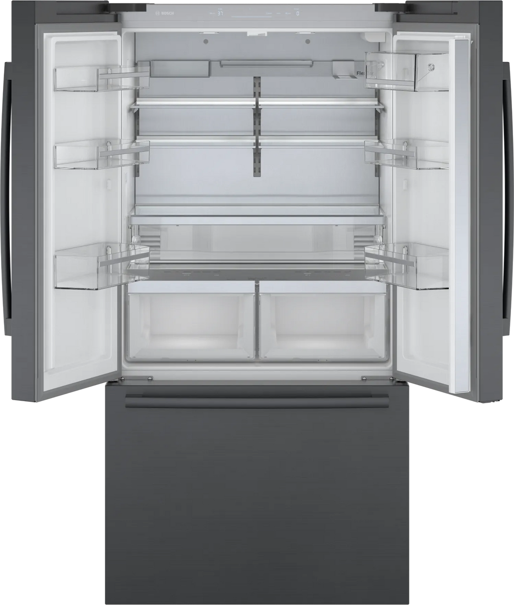 Bosch B36CT80SNB 800 Series French Door Bottom Mount Refrigerator 36'' Black Stainless Steel