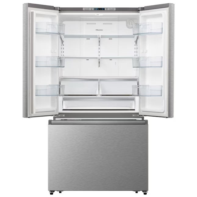 Hisense 26.6-cu ft French Door Refrigerator with Ice Maker (Fingerprint Resistant Stainless Steel) ENERGY STAR