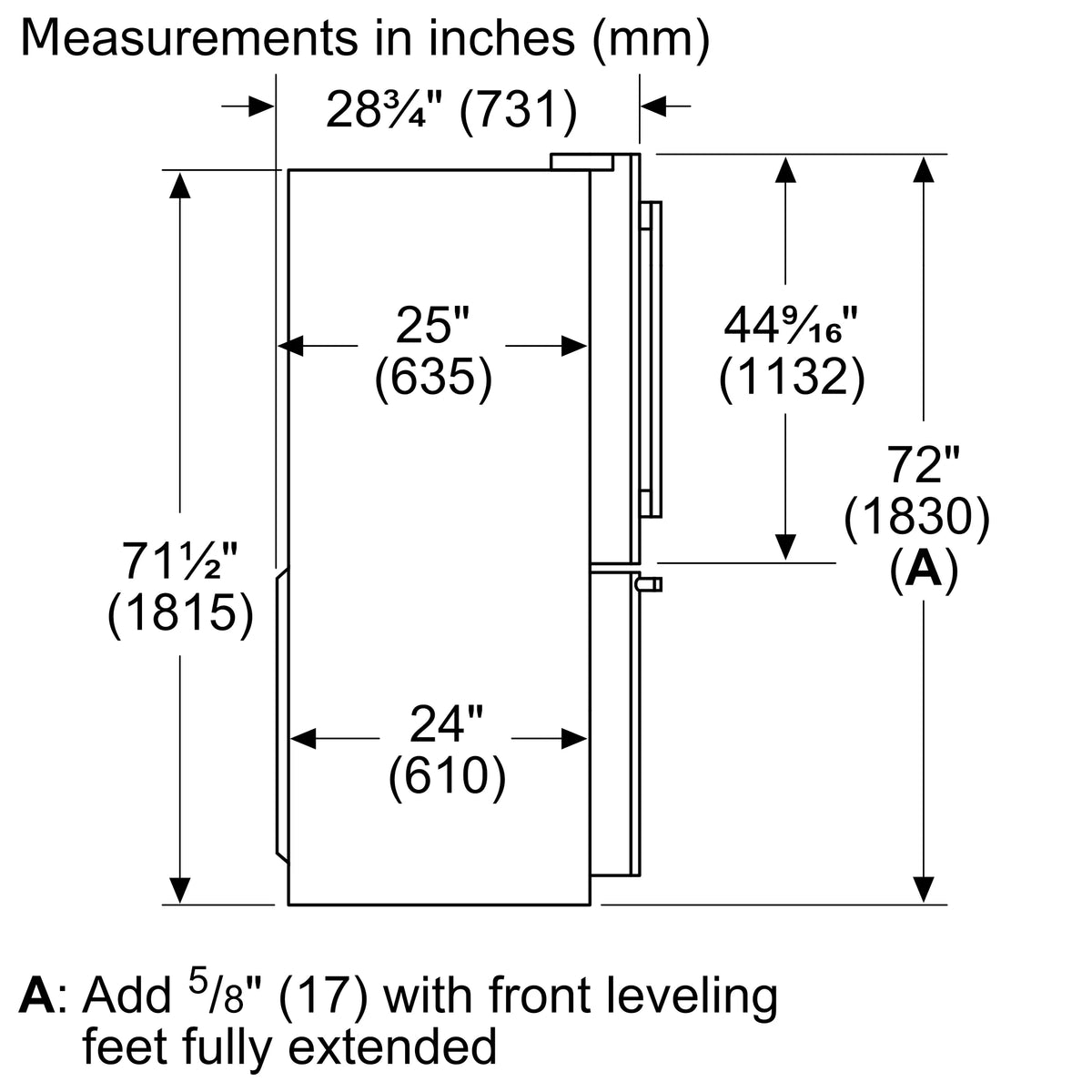 Bosch B36CT80SNS 800 Series French Door Bottom Mount Refrigerator 36'' Stainless steel (with anti-fingerprint)
