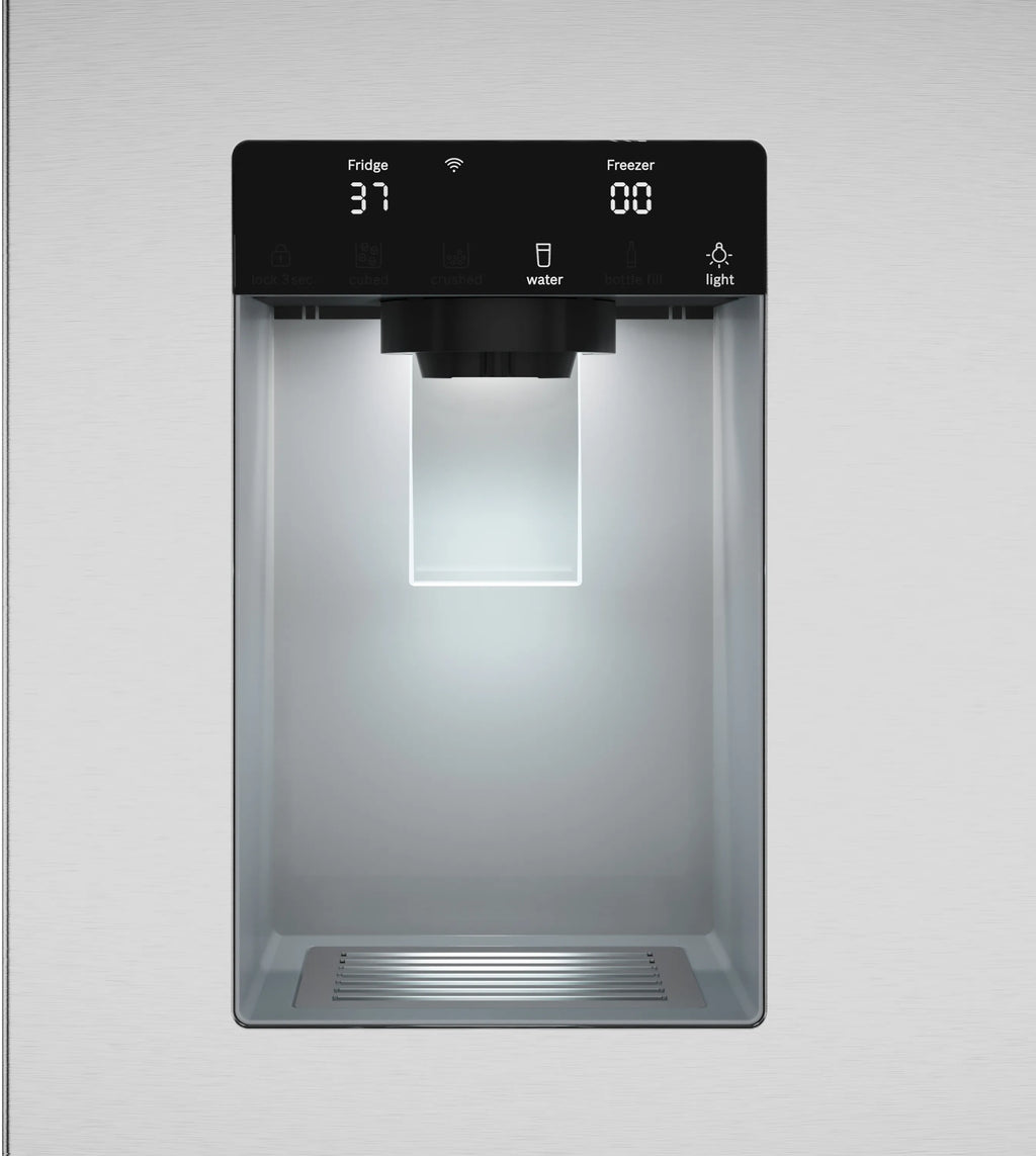 Bosch B36FD10ENS 100 Series French Door Bottom Mount Refrigerator 36'' Stainless steel (with anti-fingerprint). Total No Frost