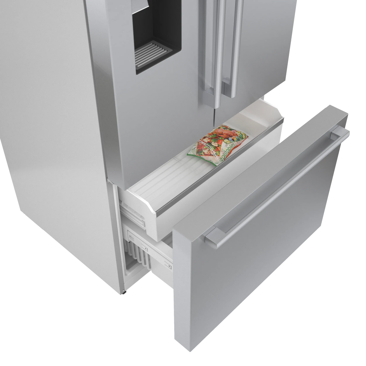 Bosch B36CD50SNS 500 Series French Door Bottom Mount Refrigerator 36'' Stainless steel (with anti-fingerprint). Total No Frost