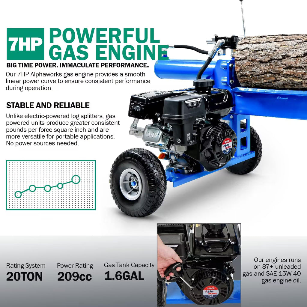 Landworks Log Splitter Portable