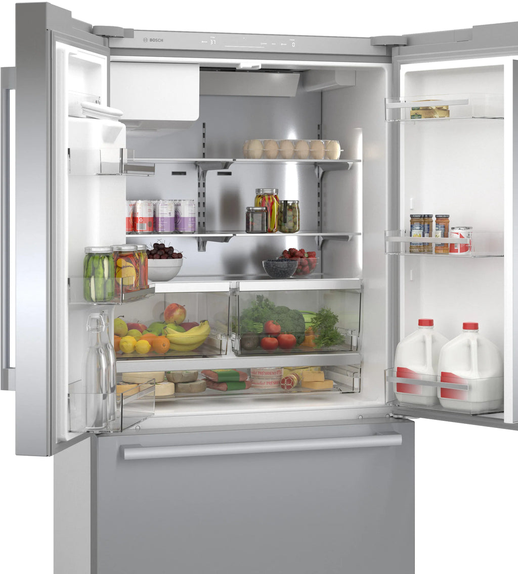 Bosch B36CD50SNS 500 Series French Door Bottom Mount Refrigerator 36'' Stainless steel (with anti-fingerprint). Total No Frost