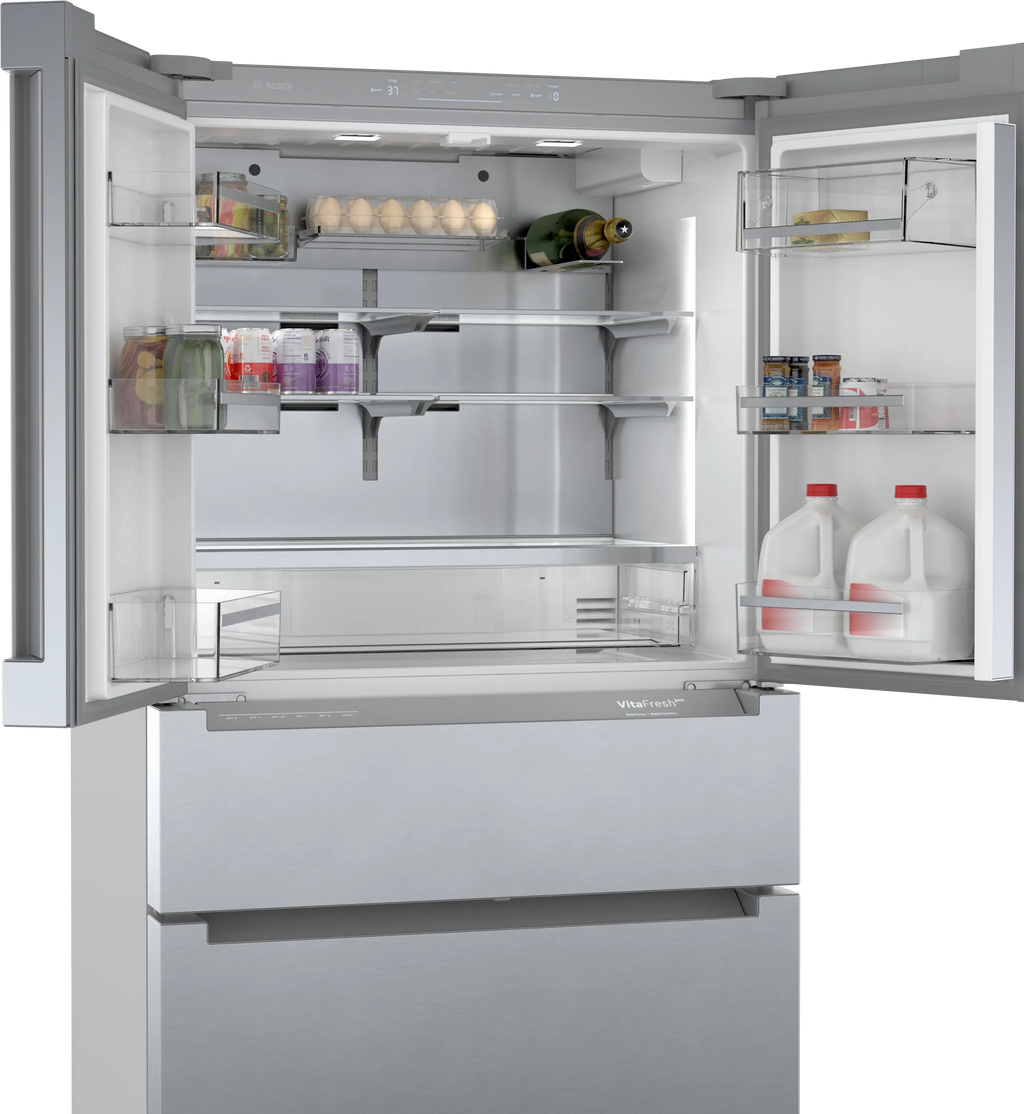 Bosch B36CL80ENS 800 Series French Door Bottom Mount Refrigerator 36'' Stainless steel (with anti-fingerprint)