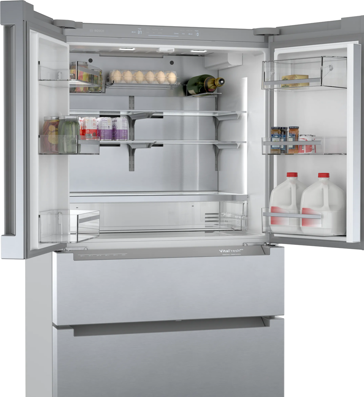 Bosch B36CL80ENS 800 Series French Door Bottom Mount Refrigerator 36'' Stainless steel (with anti-fingerprint)