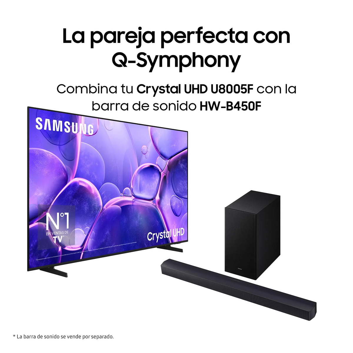 Samsung 65 Inch Crystal UHD U8005 4K Smart TV, Amazing Colors with Crystal Processor 4K, Listen to All Speakers with Q-Symphony, Knox Security Protected Data and Gaming Hub Energy Class G