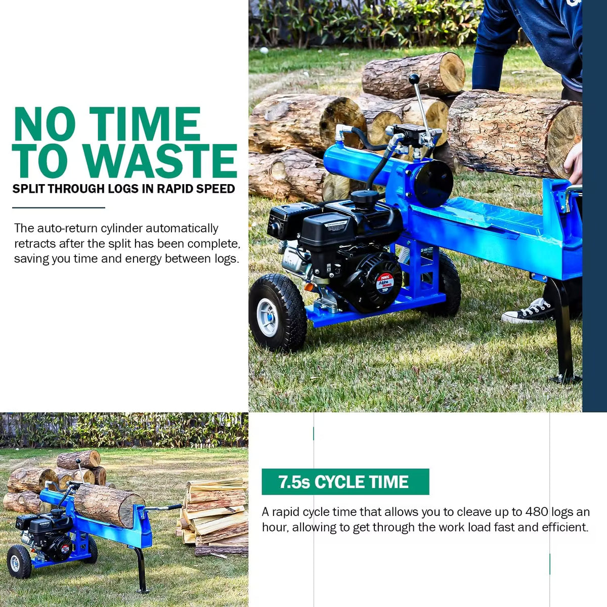 Landworks Log Splitter Portable