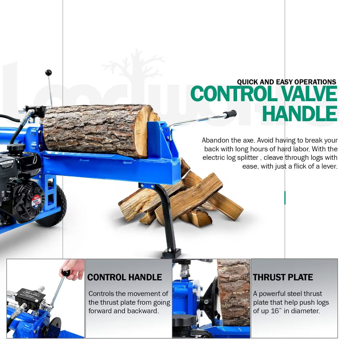 Landworks Log Splitter Portable