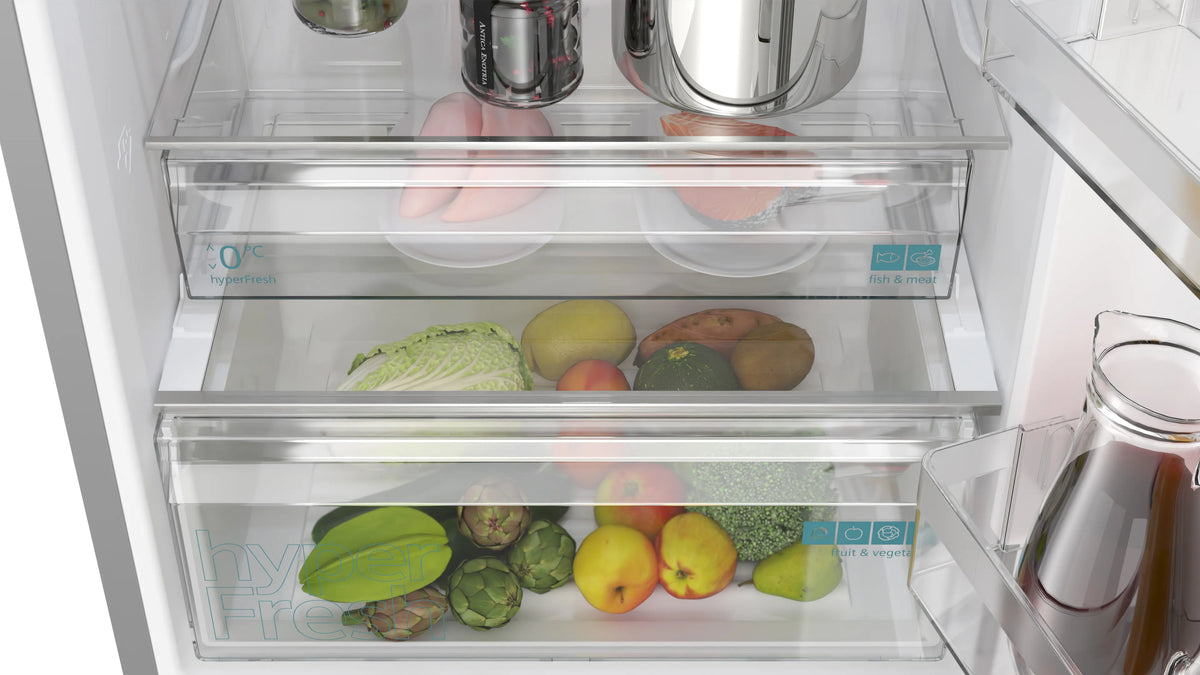 SIEMENS KG49NXIDF iQ300 Free-standing fridge-freezer with freezer at bottom 203 x 70 cm Brushed steel anti-fingerprint