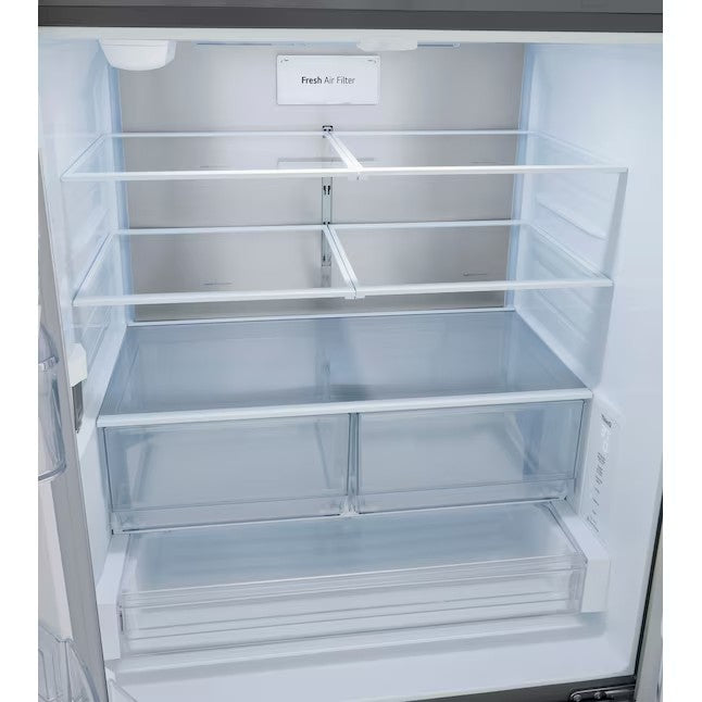 LG Counter-Depth MAX 26.5-cu ft Counter-depth Smart French Door Refrigerator with Ice Maker (Stainless Steel) ENERGY STAR