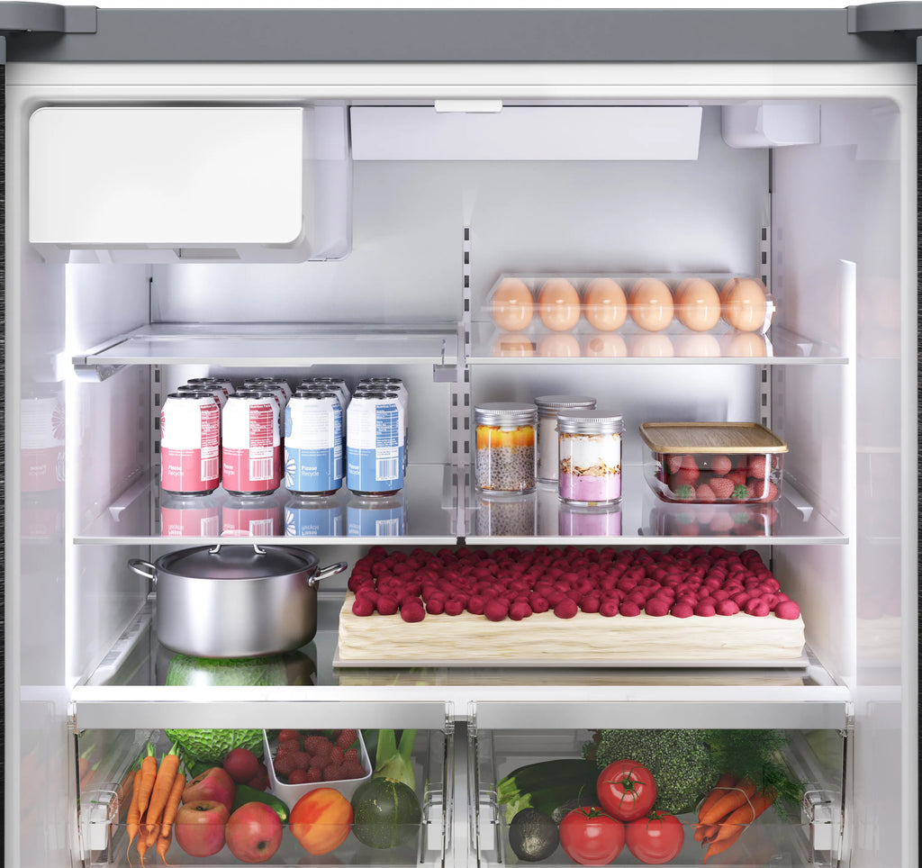 Bosch B36FD52SNS 500 Series French Door Bottom Mount Refrigerator 36'' Stainless steel (with anti-fingerprint). Total No Frost