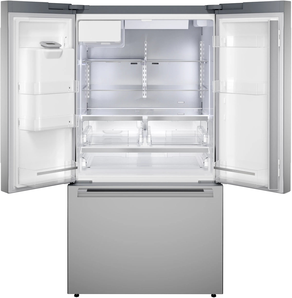 Bosch B36FD52SNS 500 Series French Door Bottom Mount Refrigerator 36'' Stainless steel (with anti-fingerprint). Total No Frost
