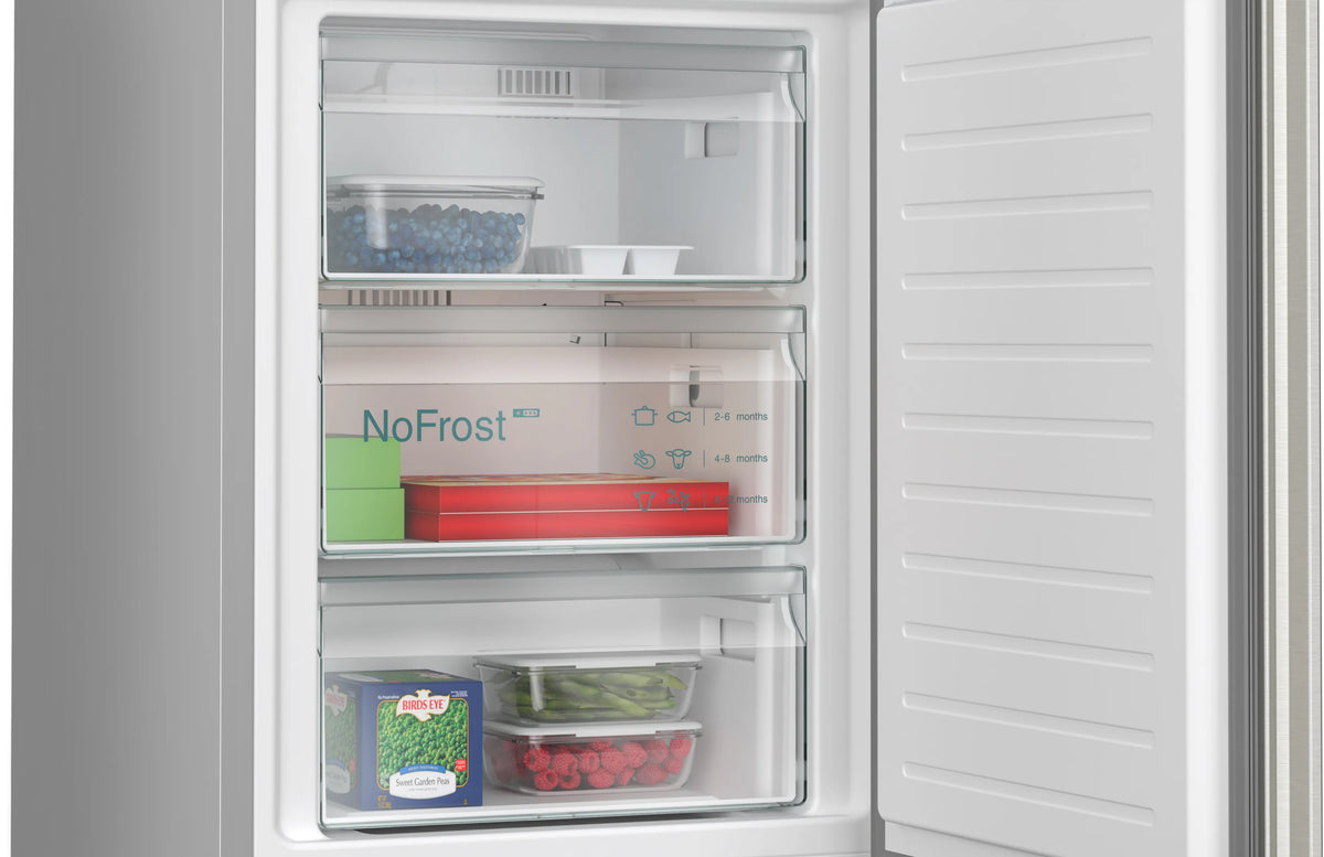 SIEMENS KG39NXIBF iQ300 Free-standing fridge-freezer with freezer at bottom 203 x 60 cm Brushed steel anti-fingerprint