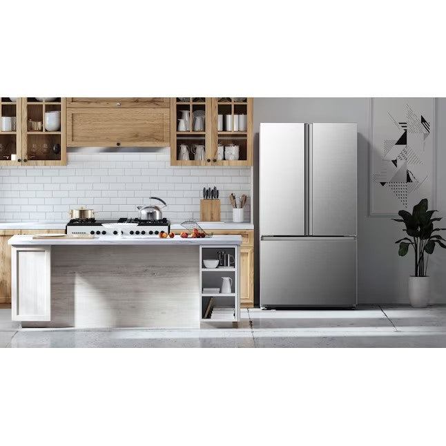 Hisense 26.6-cu ft French Door Refrigerator with Ice Maker (Fingerprint Resistant Stainless Steel) ENERGY STAR