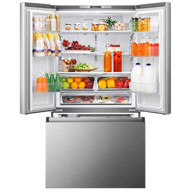 Hisense 26.6-cu ft French Door Refrigerator with Ice Maker (Fingerprint Resistant Stainless Steel) ENERGY STAR