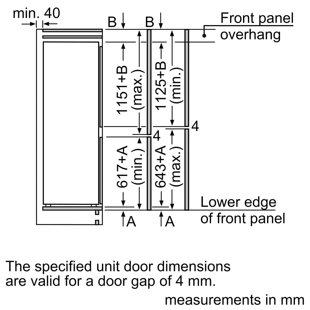 SIEMENS KI87VVFE0G iQ300 Built-in fridge-freezer with freezer at bottom 177.2 x 54.1 cm flat hinge