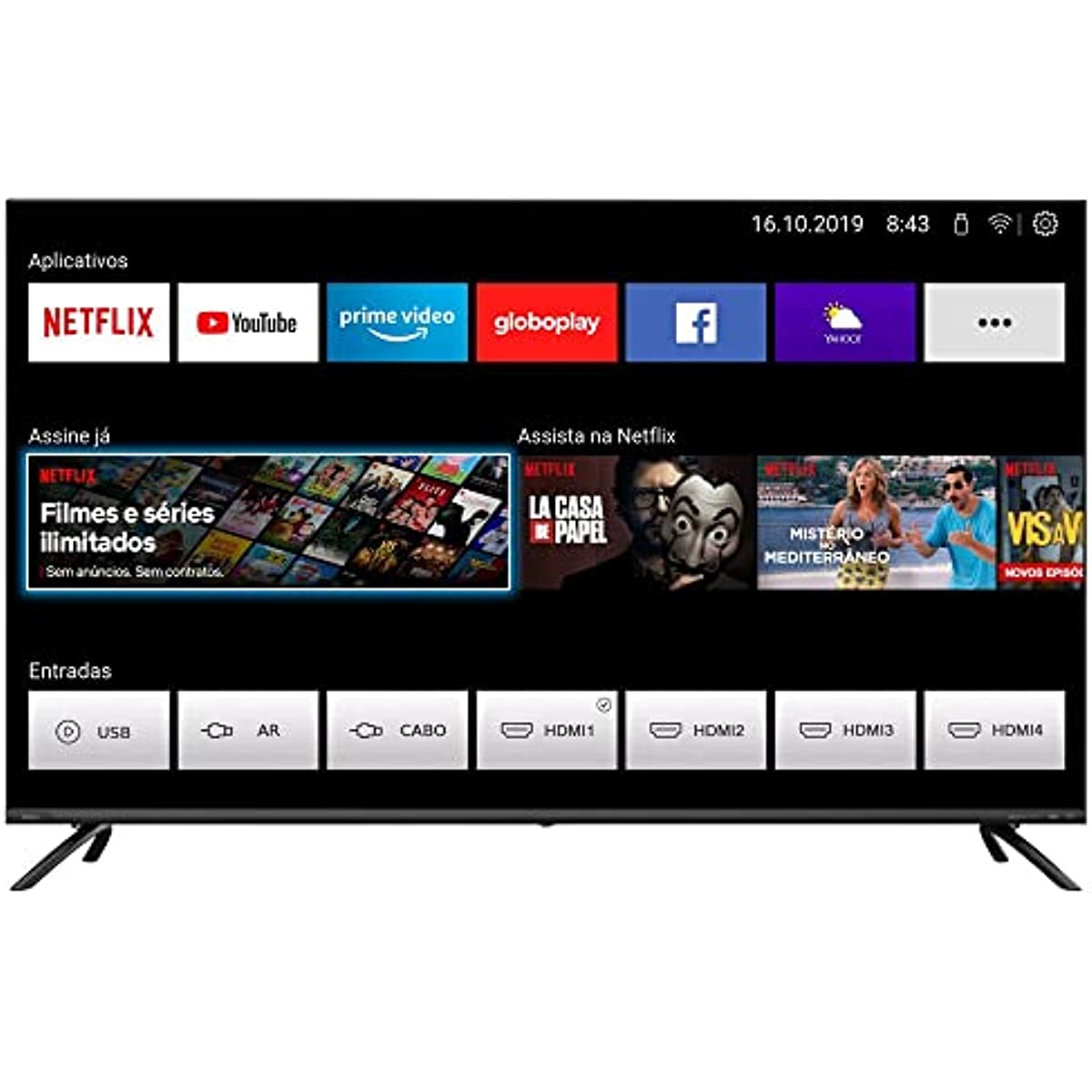 Smart TV Philco 50" PTV50G70SBLSG Ultra HD 4K Tela Infinita Quadcore e App Store