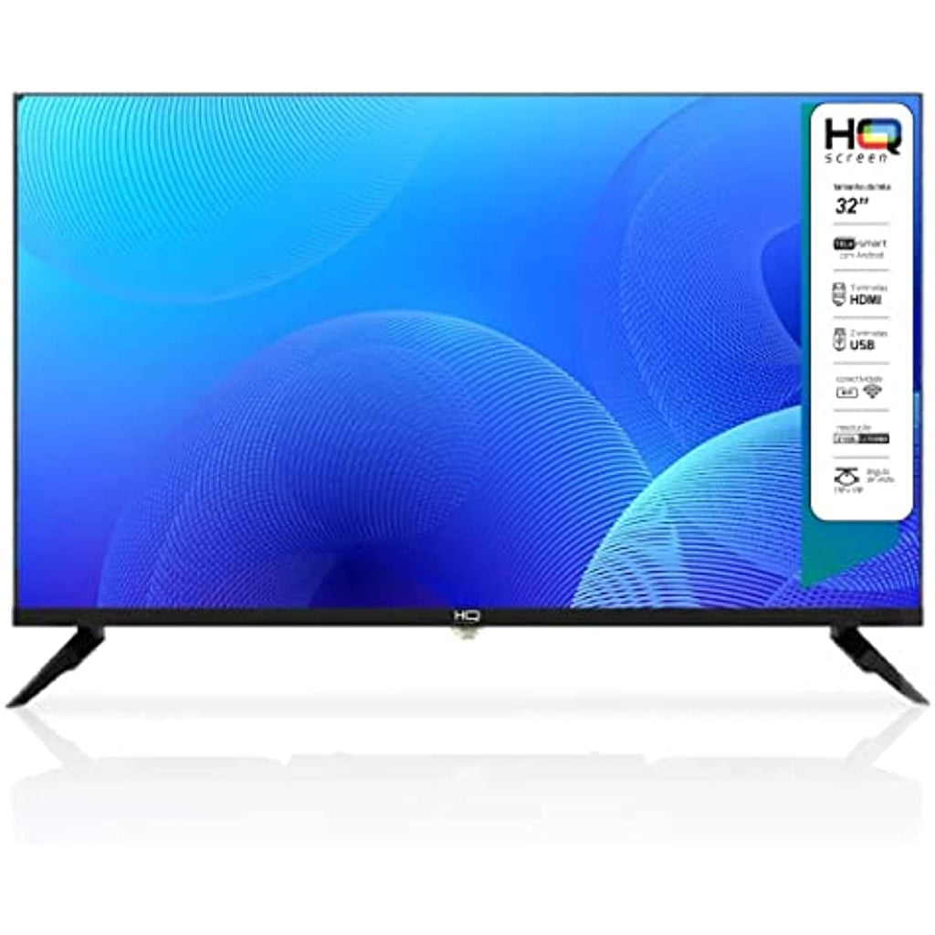 Smart TV LED 32" HD HQ Conversor Digital Externo 3 HDMI 2 USB WI-FI Android 11 Design Slim