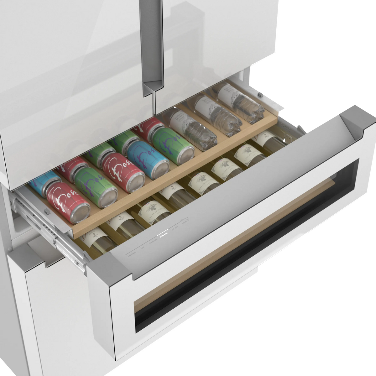 Bosch B36CL81ENW 800 Series French Door Bottom Mount Refrigerator. Glass door 36'' White. Total No Frost