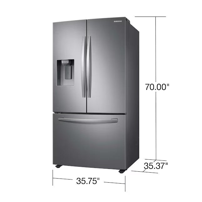 Samsung 27-cu ft French Door Refrigerator with Dual Ice Maker (Fingerprint Resistant Stainless Steel) ENERGY STAR